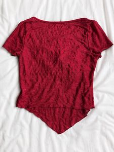 Red Bow Front Top