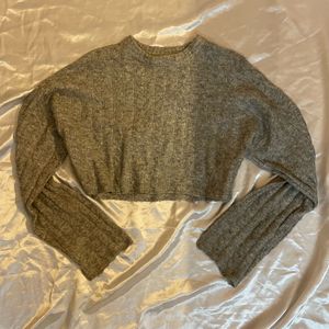 Bershka Cable Knit Sweatshirt