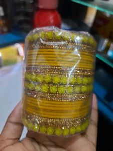 Traditional Yellow Bangles Set