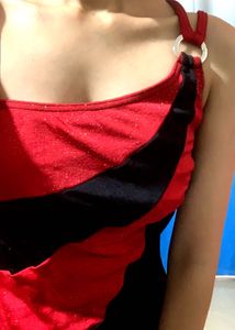 Sparkly Red &amp; Black Party Top