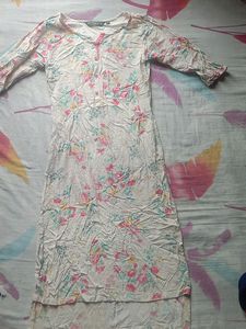 Floral Print Midi Kurta