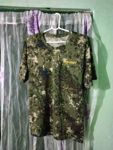 Length 27half,Men's Camouflage T-Shirt