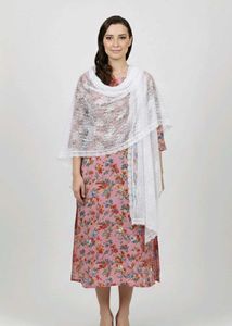Floral Netted Pattern Dupatta Shawl Large Size
