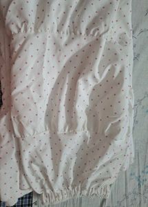 Boho Tiered White Polka Dot Skirt