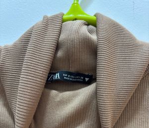 Zara Turtleneck Ribbed Top