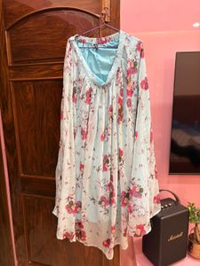 Set of 2 Floral Print Long Skirts
