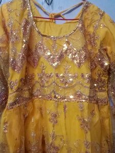 Yellow Ethnic garara Firock With Dupatta
