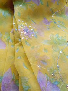 New Yellow beautiful saree
