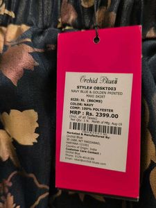 Orchid Blues- Floral Print Ethnic Maxi Skirt