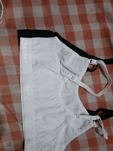 Combo White &amp; Black Cotton Bra