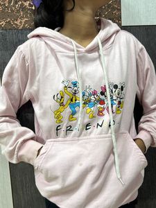 Sweatshirt, pink colour Hoodie with cap