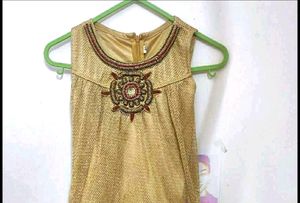 Golden Red Dress