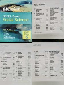 All in One Class 8 Books - Science, Maths &amp; SST