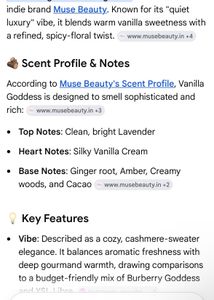 Vanilla Goddess Perfume