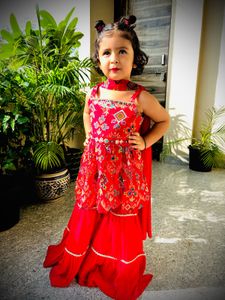 Beautiful Red Ethnic Dress for Girls