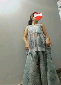 Grey Tie-Dye Saree