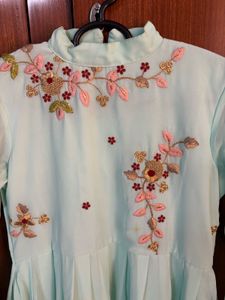 Beautiful Light Blue Embroidered Gown(S size)