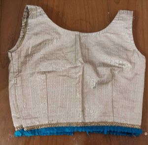 Elegant Gold Brocade Blouse