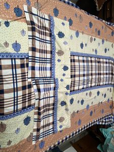Cozy Plaid Leaf Bed Sheet Set