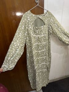 Stylish Leaf Print Kurta