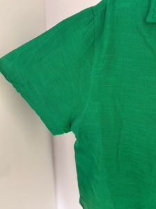Emerald Green Button-Up Shirt