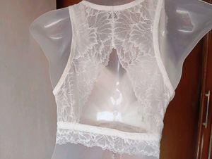 White Lace Bra