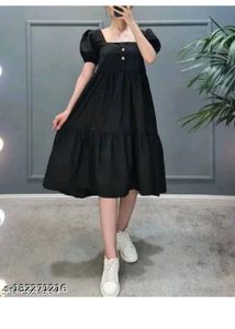 Collared Black Long Sleeve Top