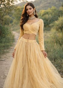 Gold Lehenga Choli Set