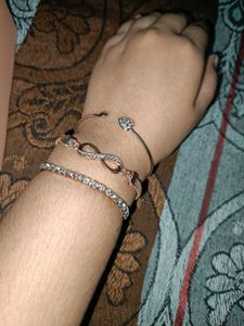 Set of 3 Rose Gold Bracelets