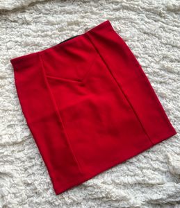 Forever21 High Waisted Red Bodycon Skirt