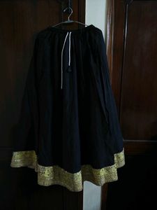 Elegant Black Ethnic Skirt