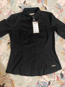 Allen Solly Classic Black Button-Up Shirt