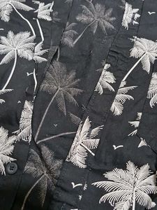 Men's Black Palm Tree Casual Shirt