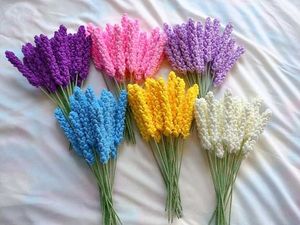 Crocheted Flower lavender sticks