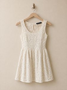 Off-white Lace Mini Dress
