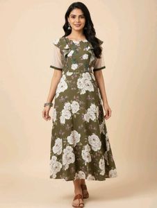 Floral Print Midi Dress
