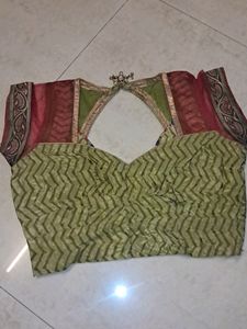 Boutique Made Saree With Designer Blouse