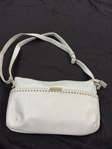 Caprese White Studded Shoulder Bag