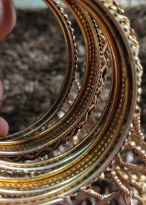 Exquisite Gold-Tone Bangles Set