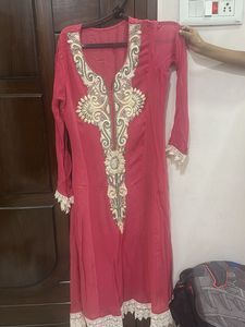 Embellished Pink Kurta