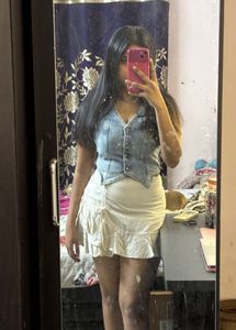 V-Neck Denim Vest