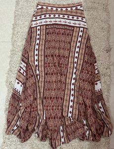 Pretty Print Long Summer Skirt