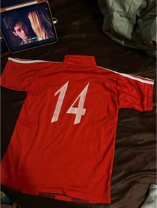 Red Striped Adidas Soccer Jersey