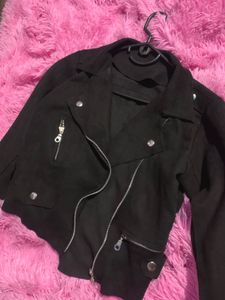 black cropped jacket