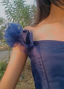 Navy blue gown