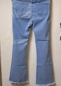 Light Blue Bell Bottom Jeans