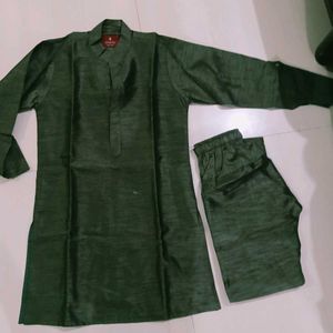 Olive Green Kurta Set for 10 years boy