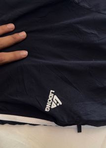 Navy Sports Shorts with Side Stripes