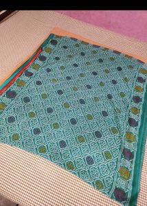 🌼Beautiful Teal Bandhani Saree🌼