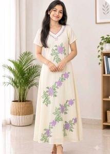 Hand-Painted Floral Kurta